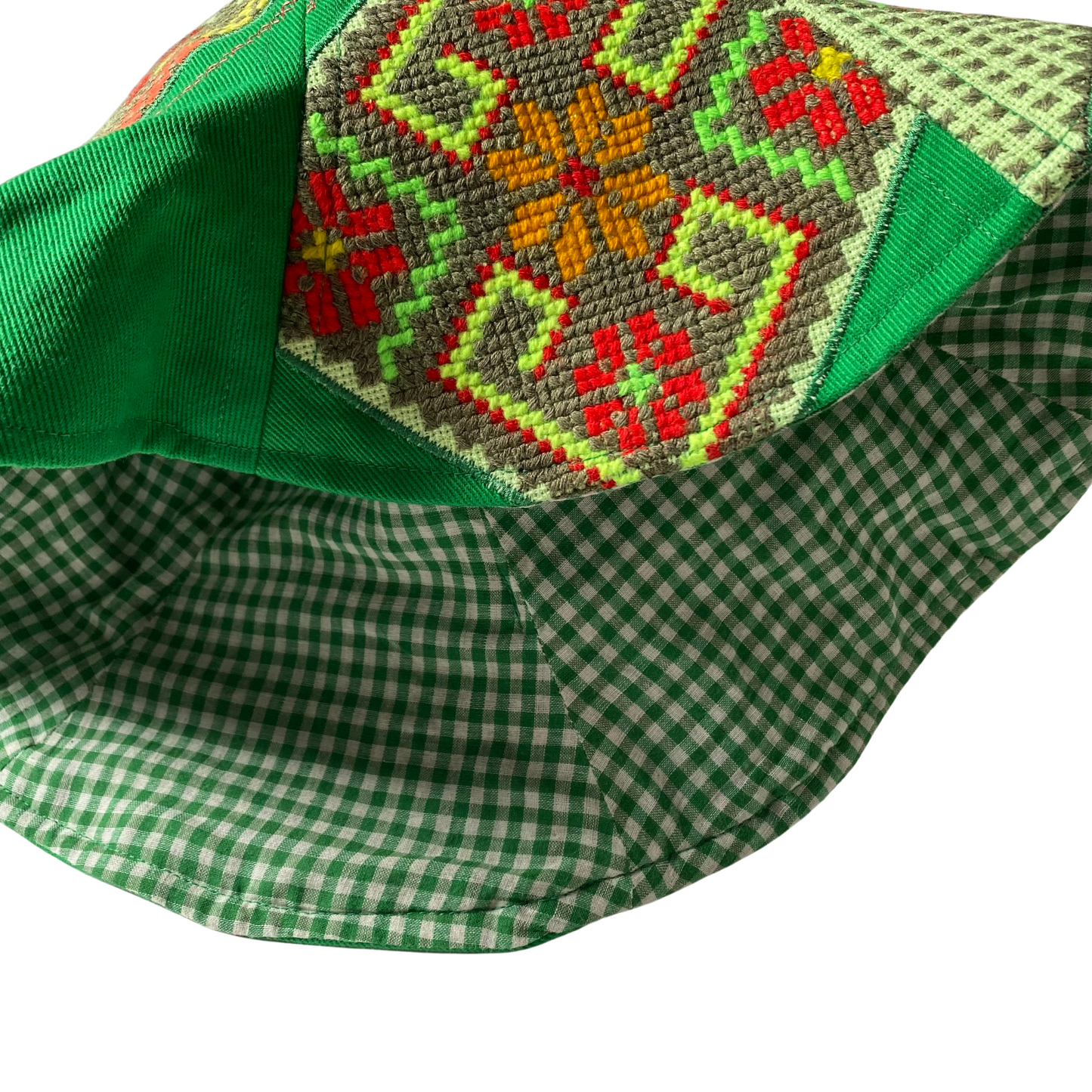 Patchwork Embroidery Tulip Hat