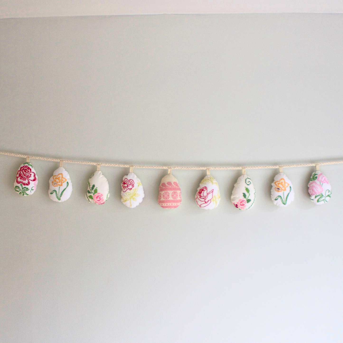 No. 13: Upcycled Pysanka Easter Egg Banner