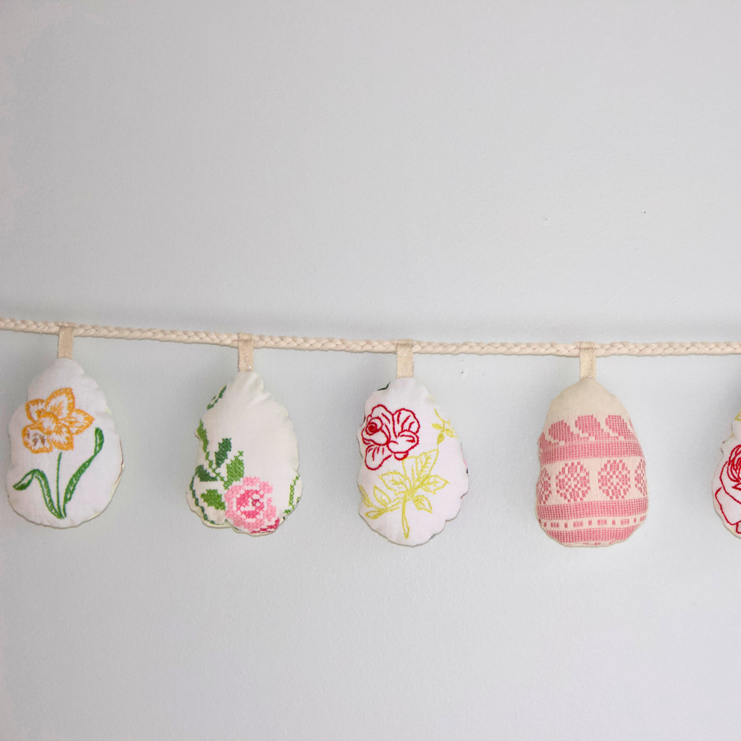 No. 13: Upcycled Pysanka Easter Egg Banner