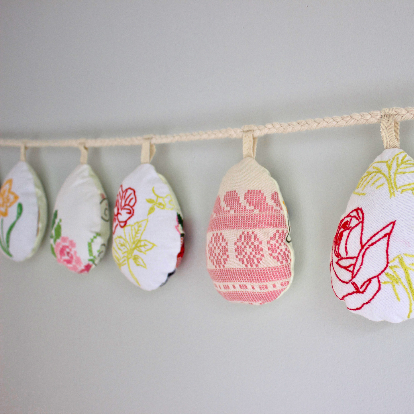 No. 13: Upcycled Pysanka Easter Egg Banner