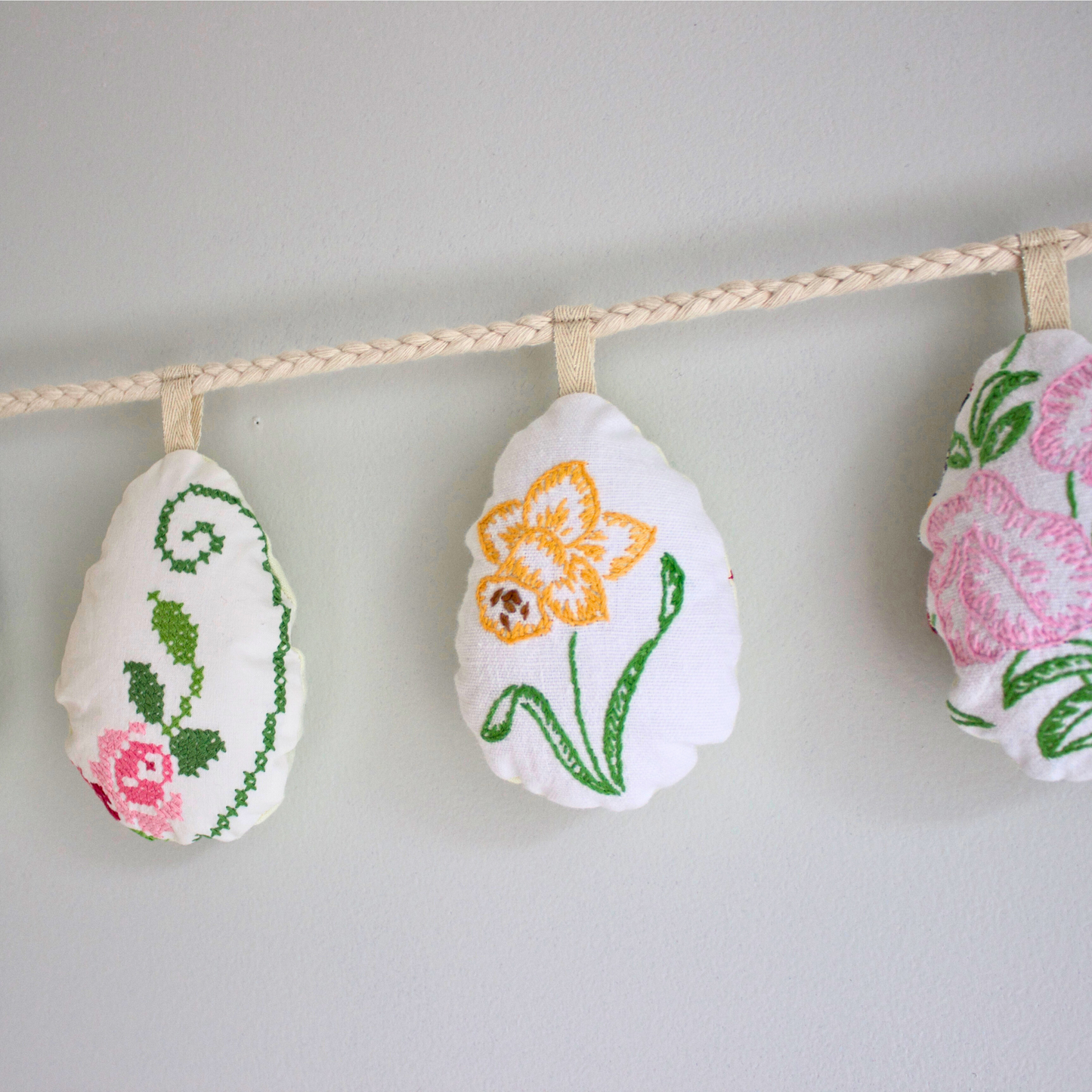 No. 13: Upcycled Pysanka Easter Egg Banner