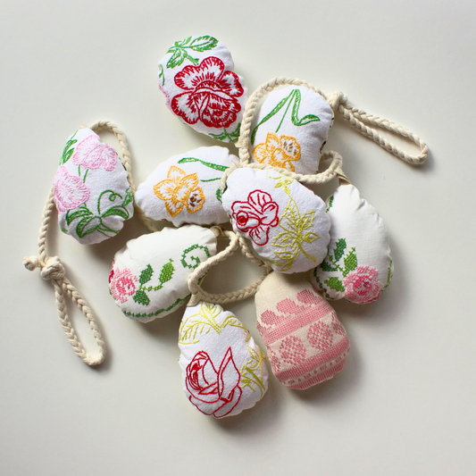 No. 13: Upcycled Pysanka Easter Egg Banner