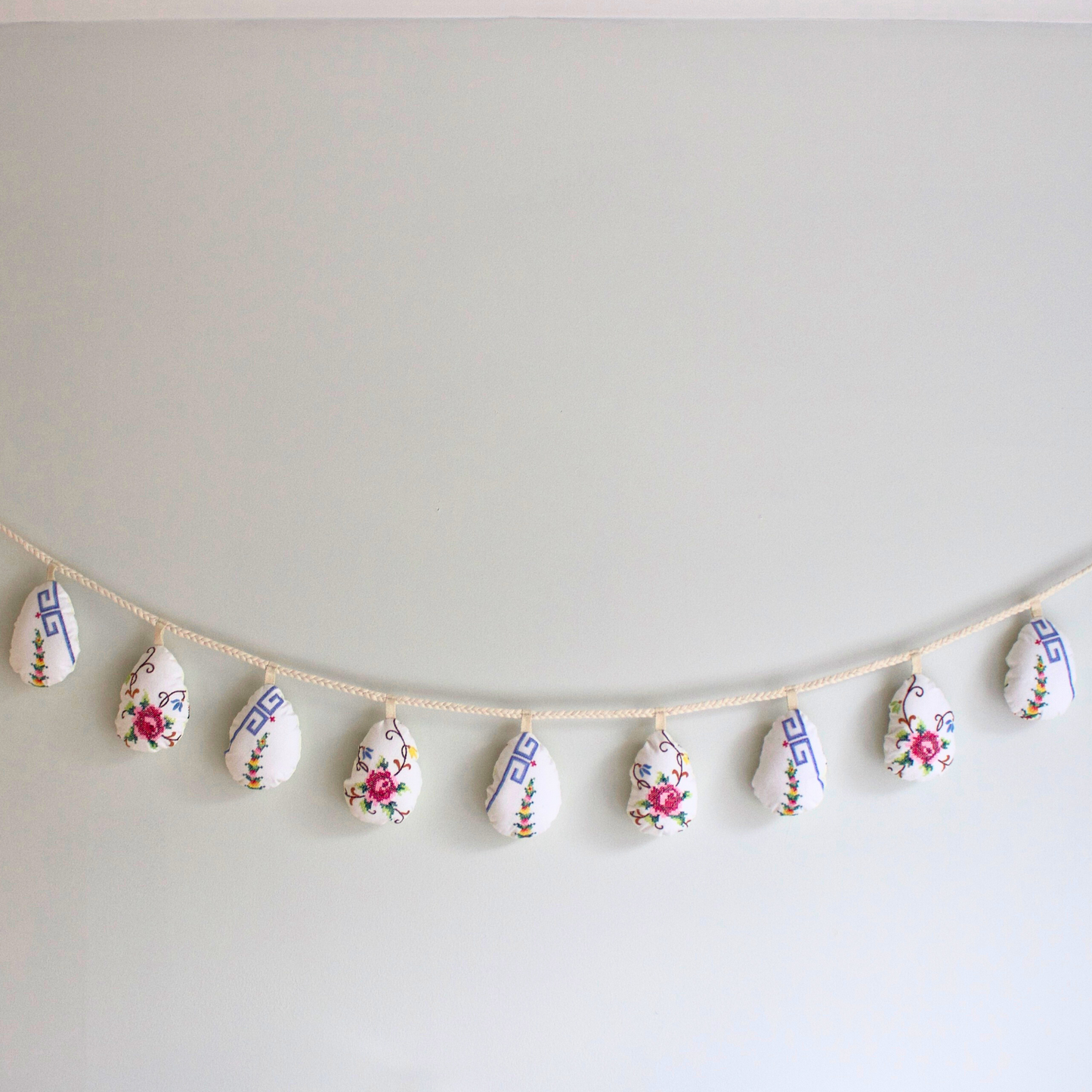 No. 14: Upcycled Pysanka Easter Egg Banner