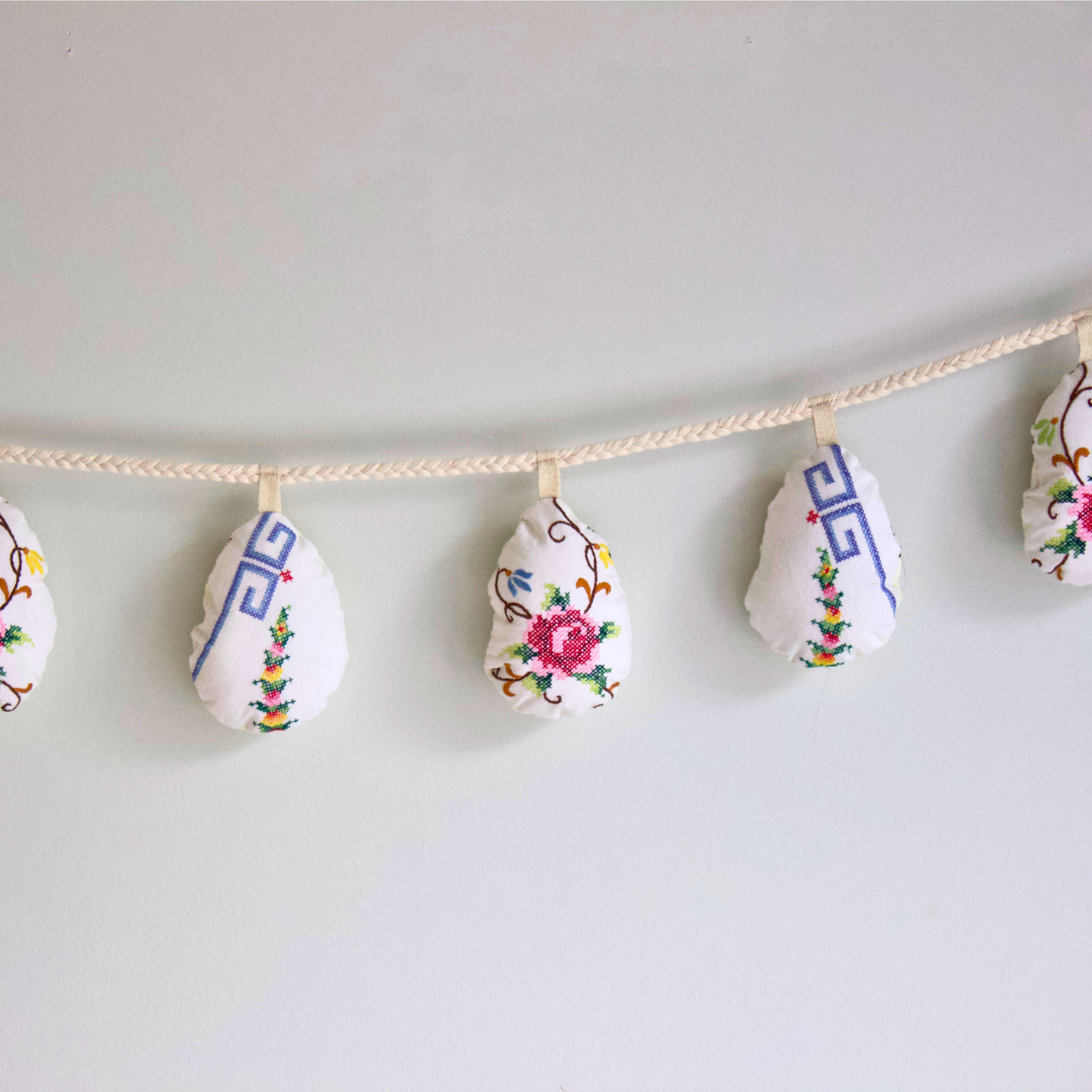 No. 14: Upcycled Pysanka Easter Egg Banner
