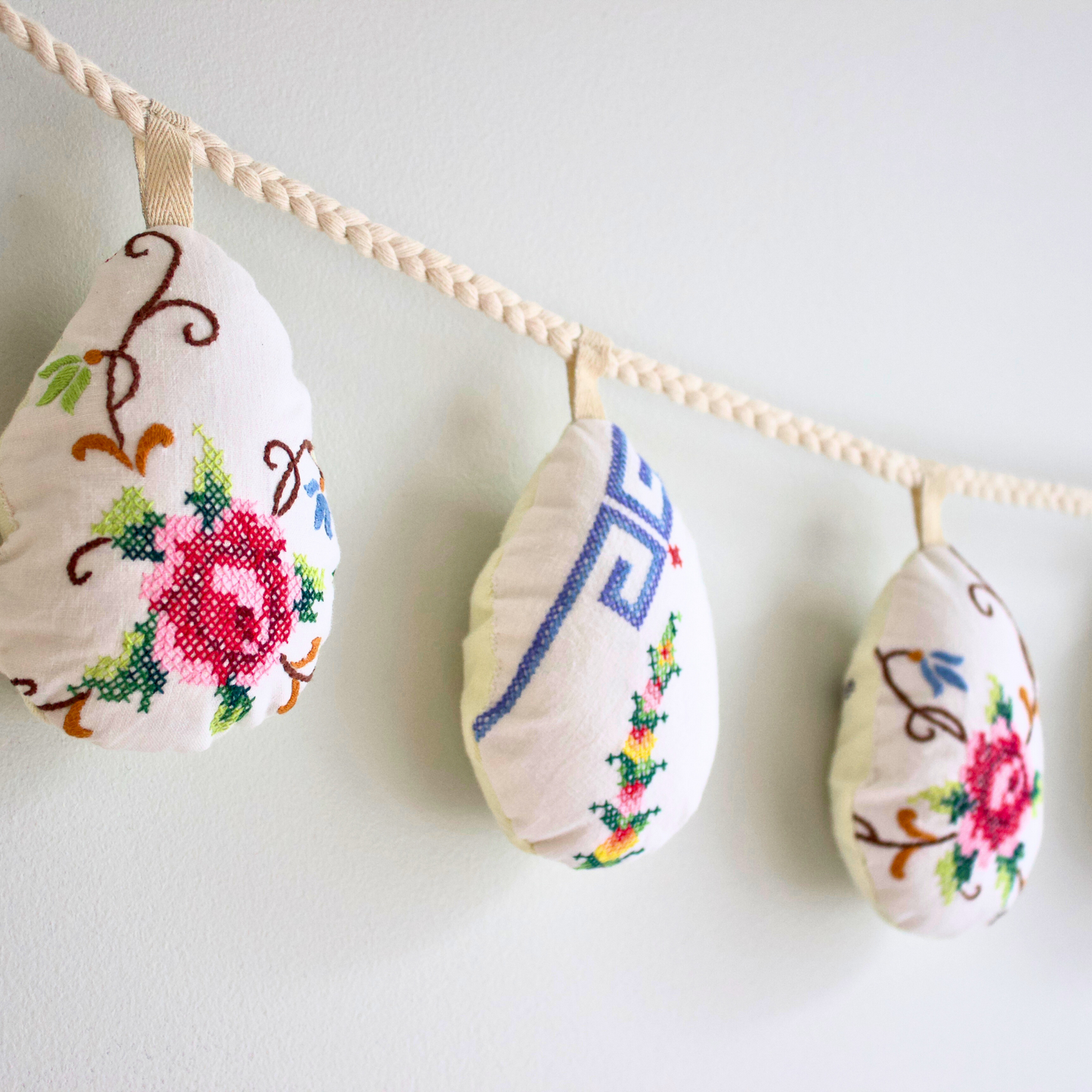 No. 14: Upcycled Pysanka Easter Egg Banner