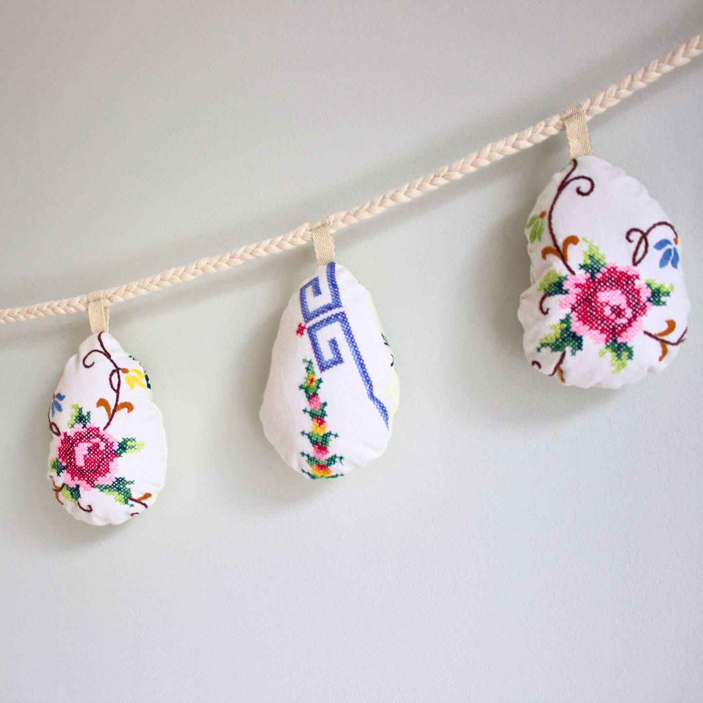 No. 14: Upcycled Pysanka Easter Egg Banner