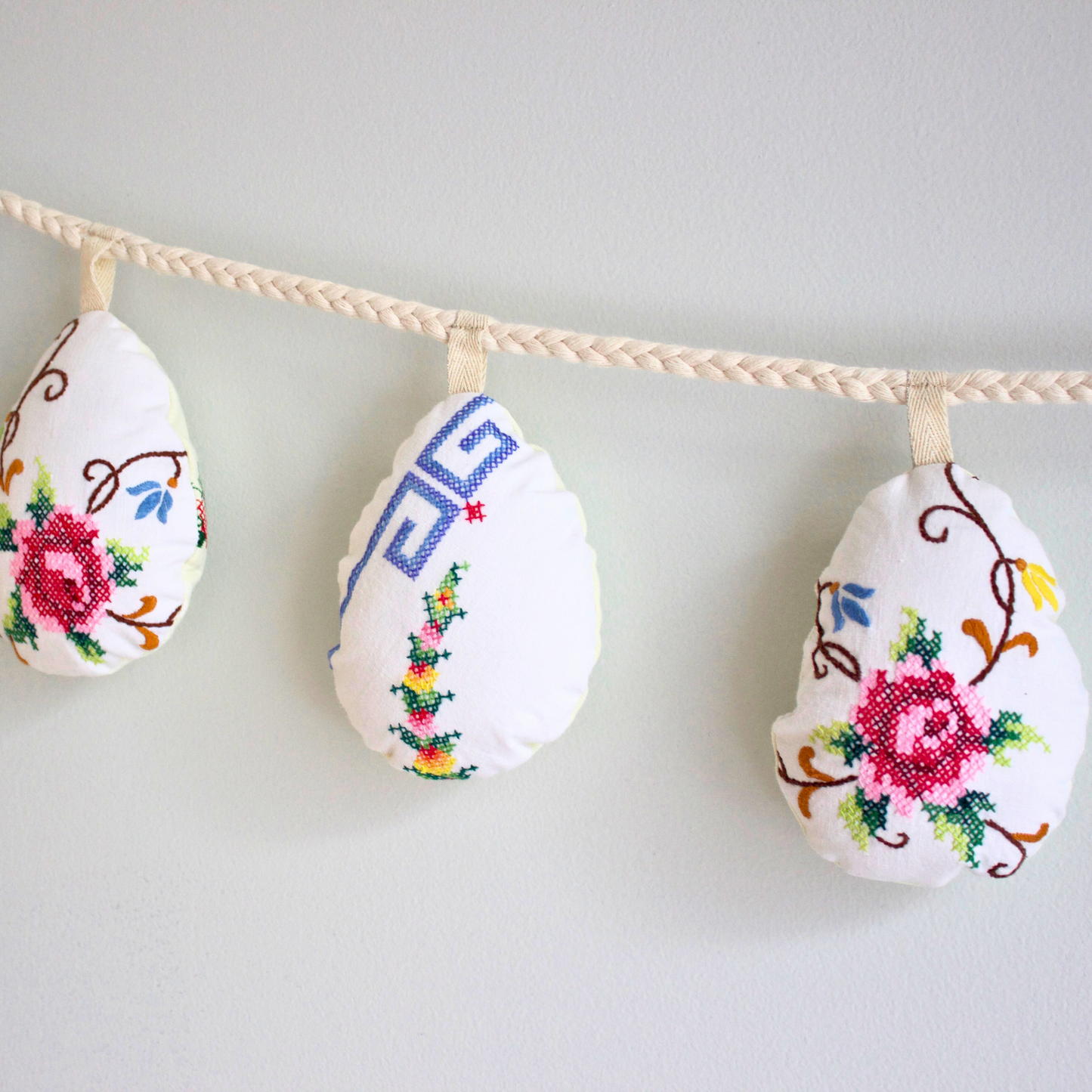 No. 14: Upcycled Pysanka Easter Egg Banner