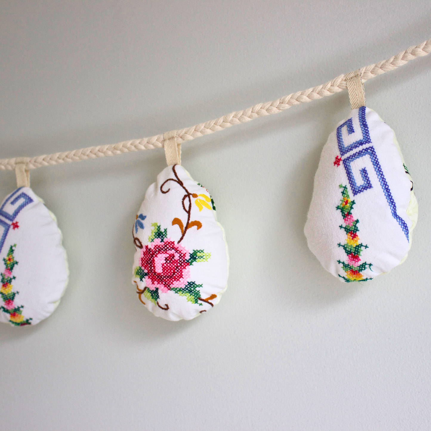 No. 14: Upcycled Pysanka Easter Egg Banner