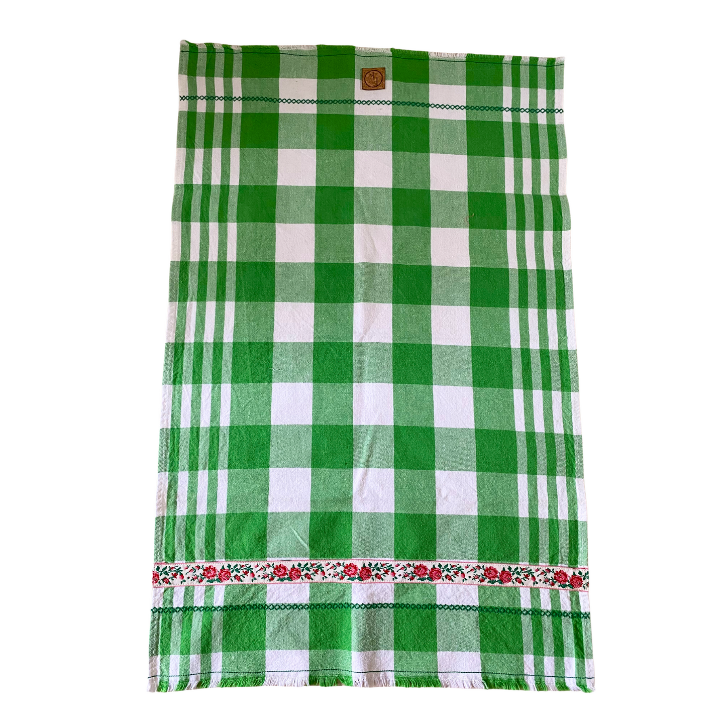 Green Plaid with Green Tea Towel
