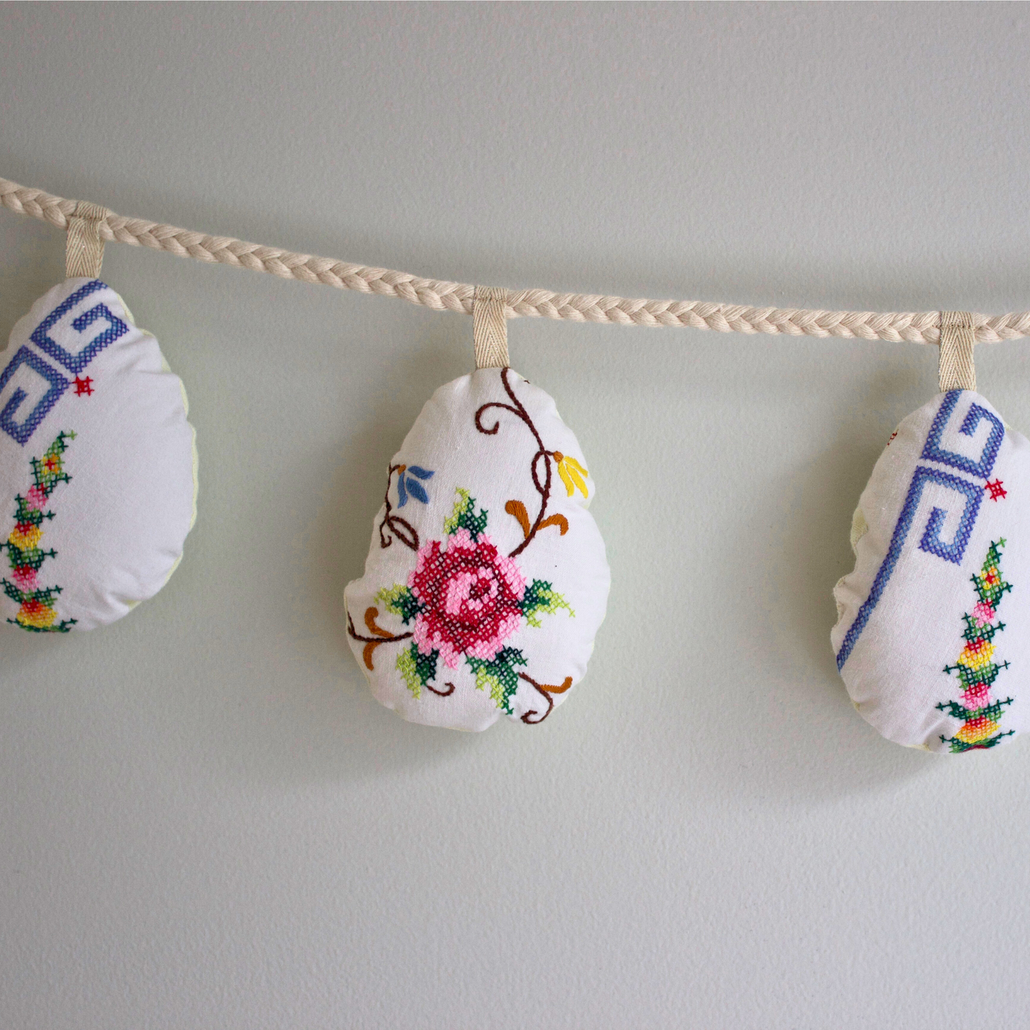 No. 14: Upcycled Pysanka Easter Egg Banner