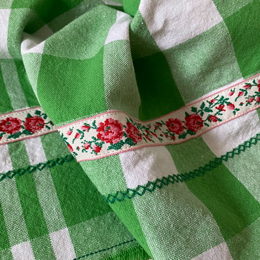 Green Plaid with Green Tea Towel