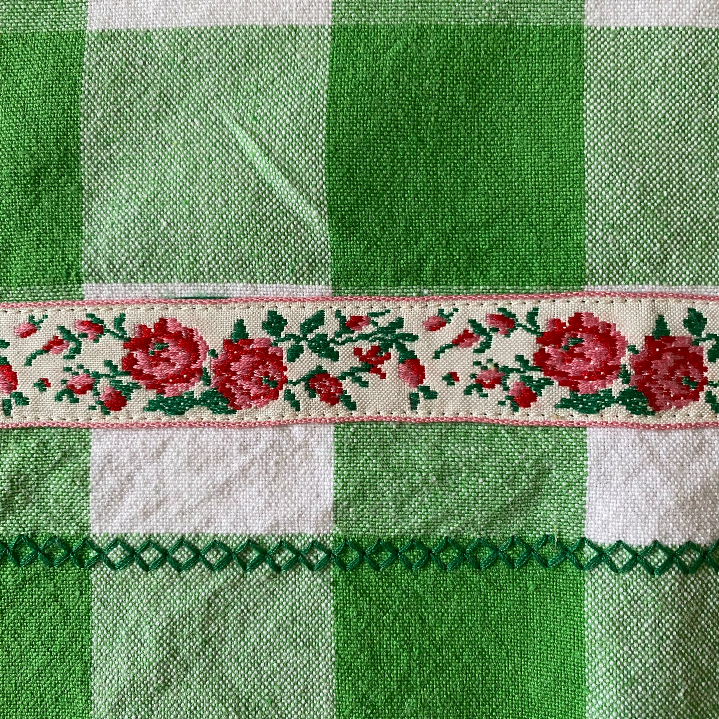 Green Plaid with Green Tea Towel