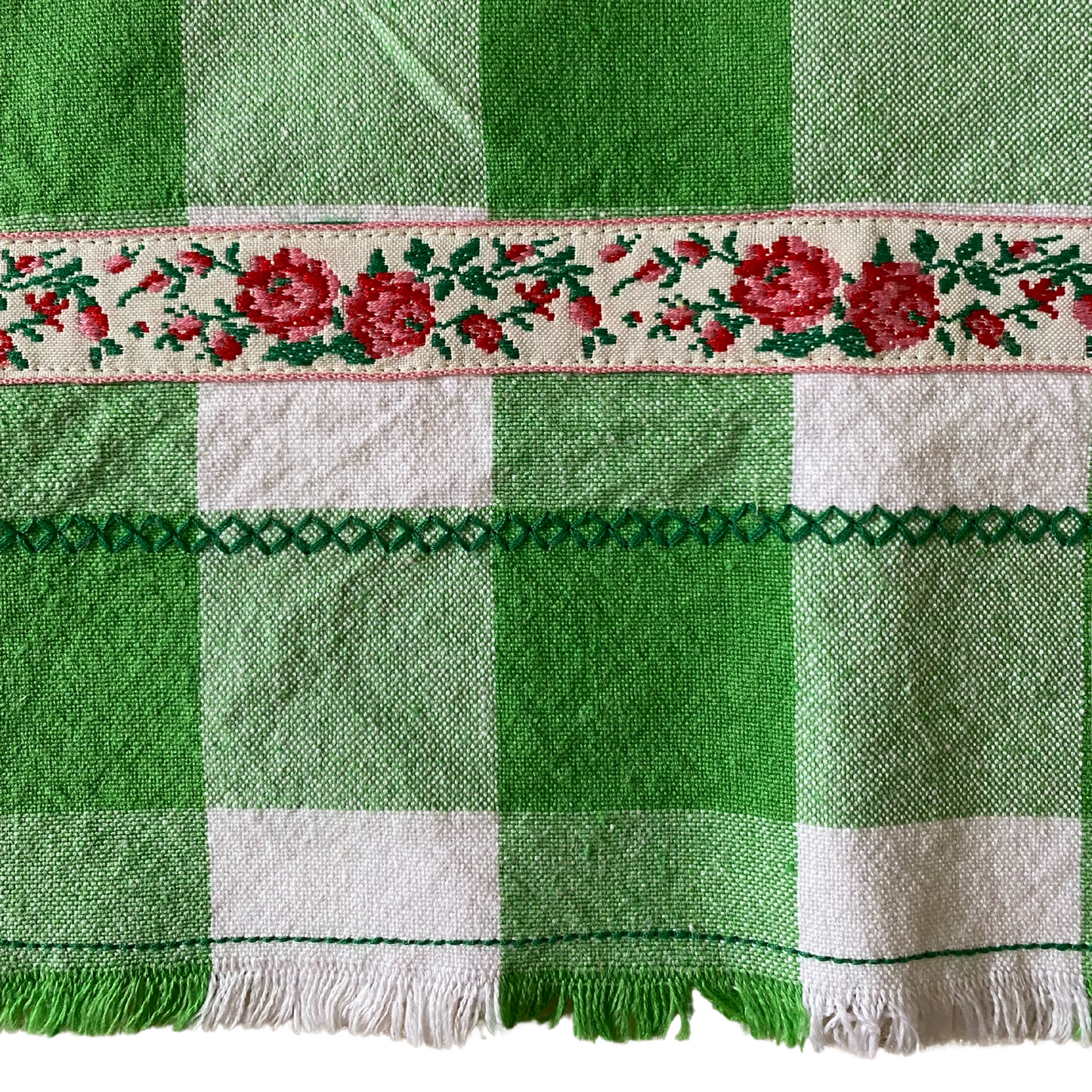 Green Plaid with Green Tea Towel