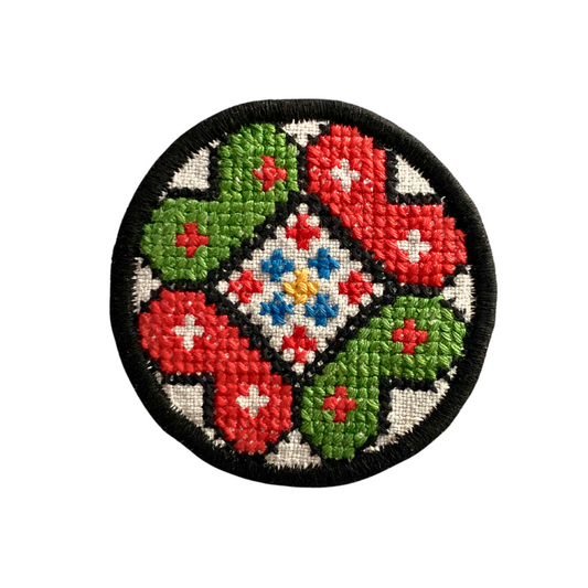 Upcycled Embroidery Flower Patch