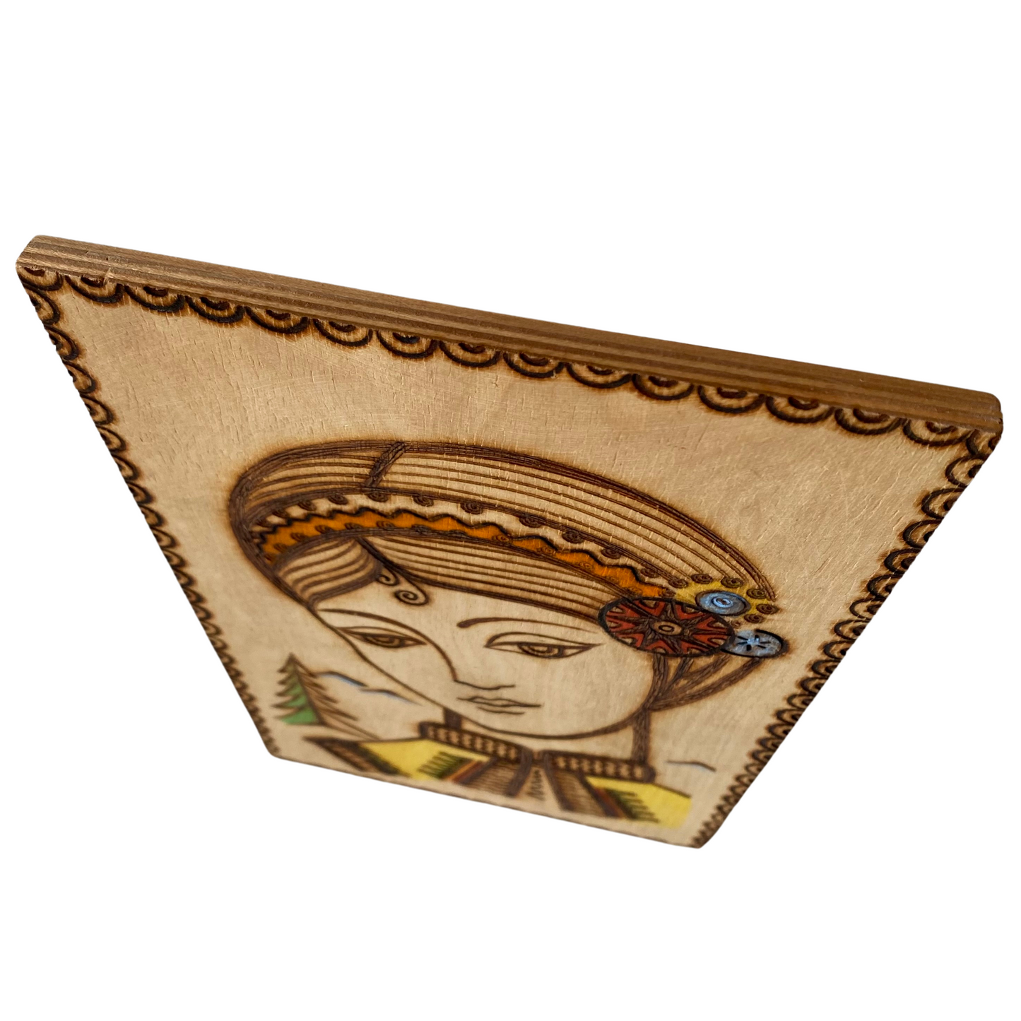 Vintage Hutzul Girl (Wood Burning)