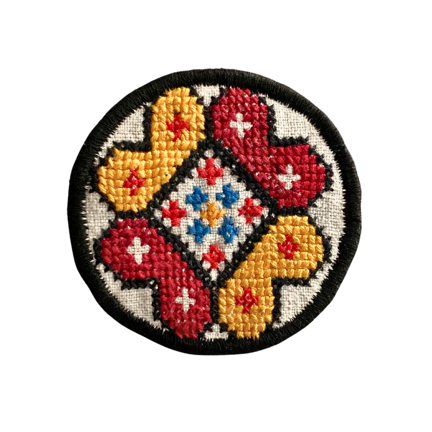 Upcycled Embroidery Flower Patch