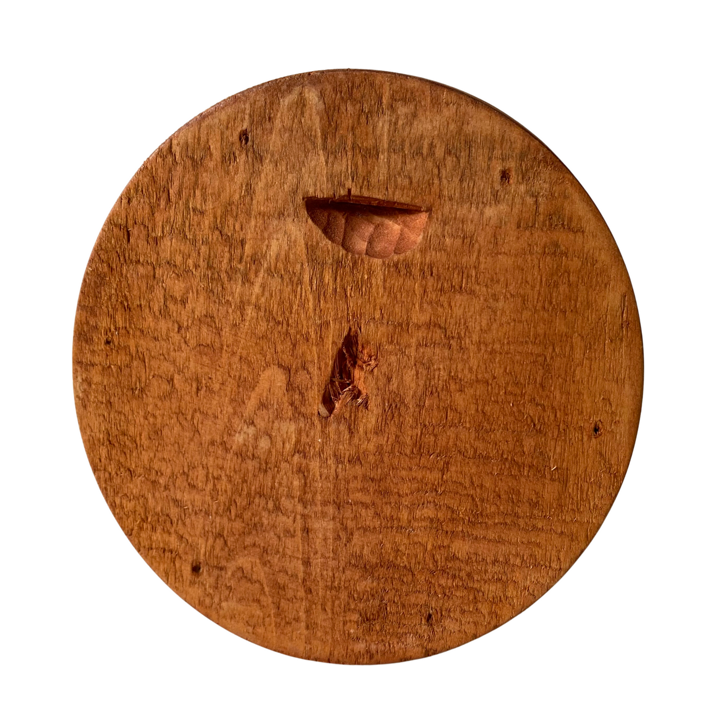 Vintage Round Wood Carving