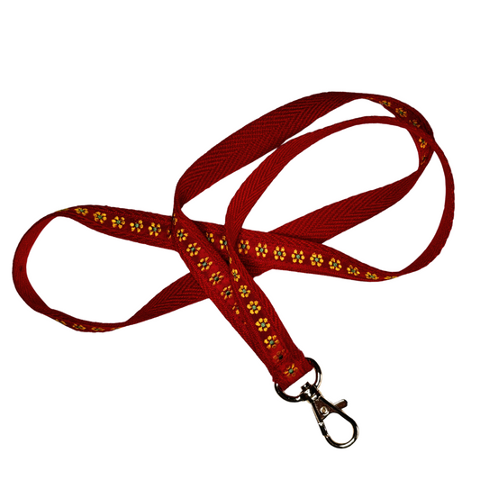 Scarlet Bloom Lanyard