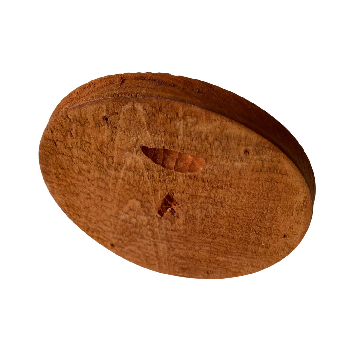 Vintage Round Wood Carving