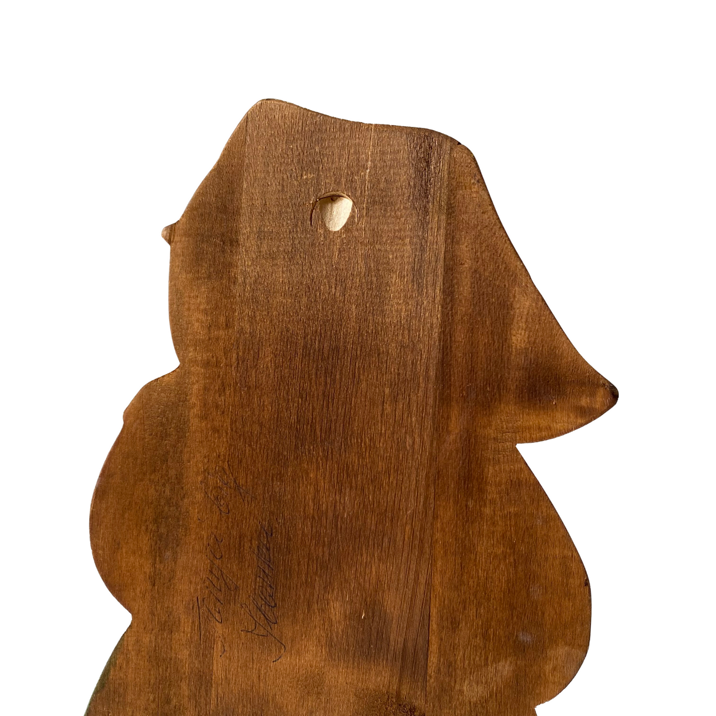 Vintage Baba with Heart Wood Cut