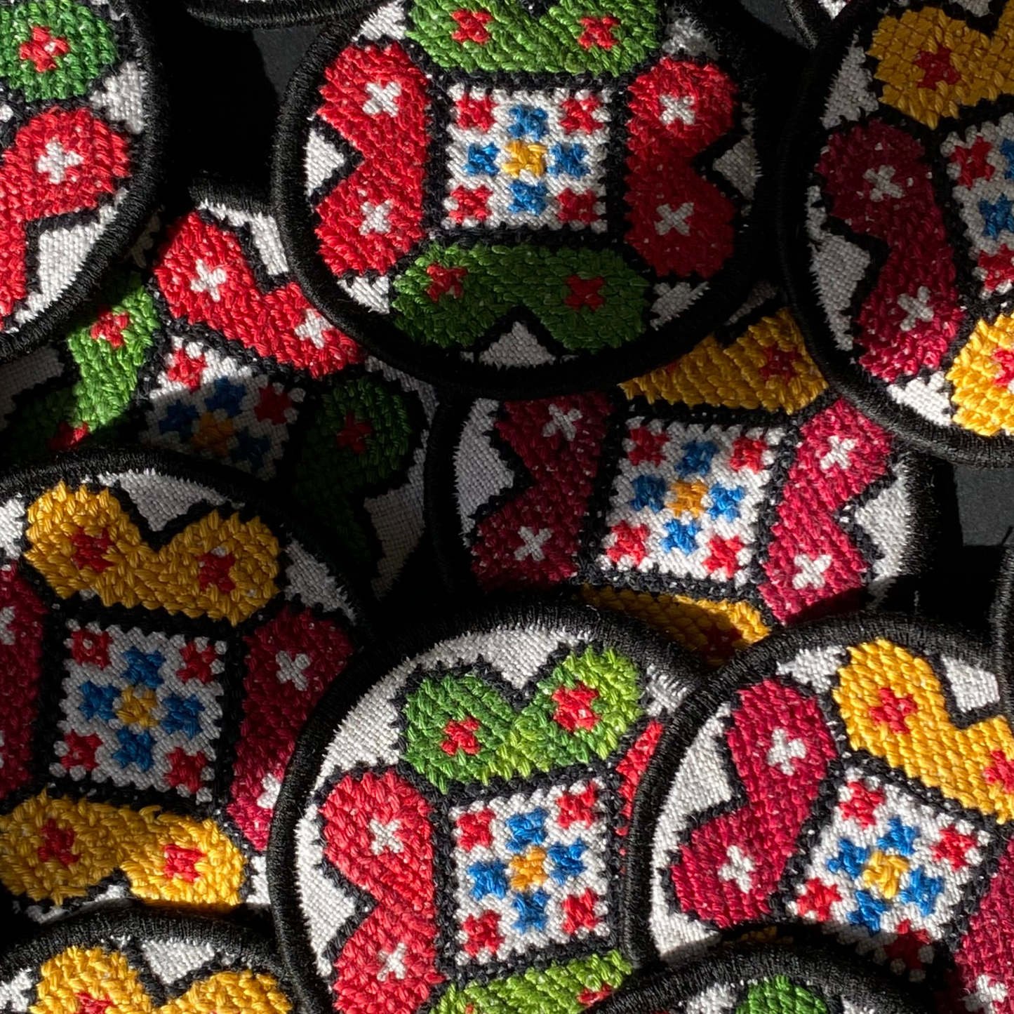 Upcycled Embroidery Flower Patch