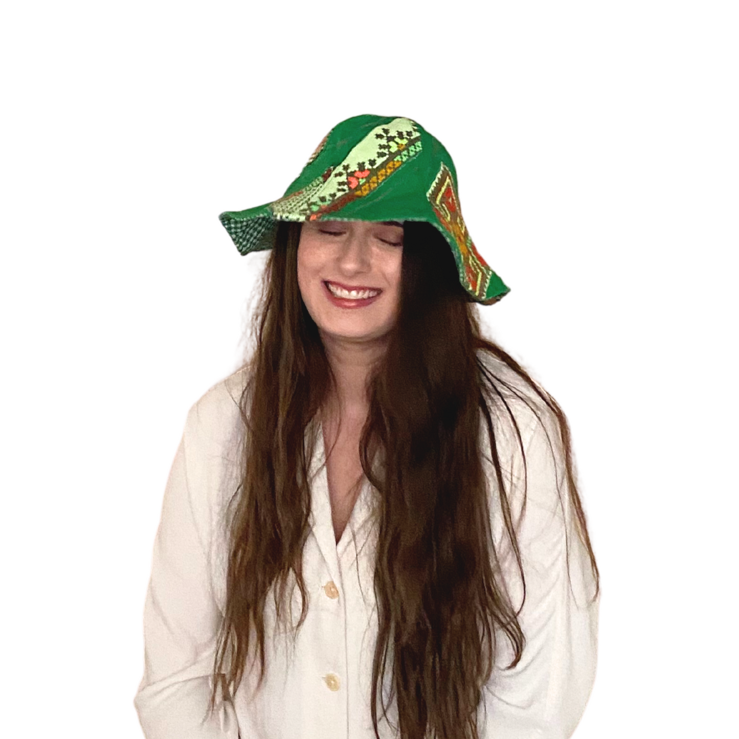 Patchwork Embroidery Tulip Hat