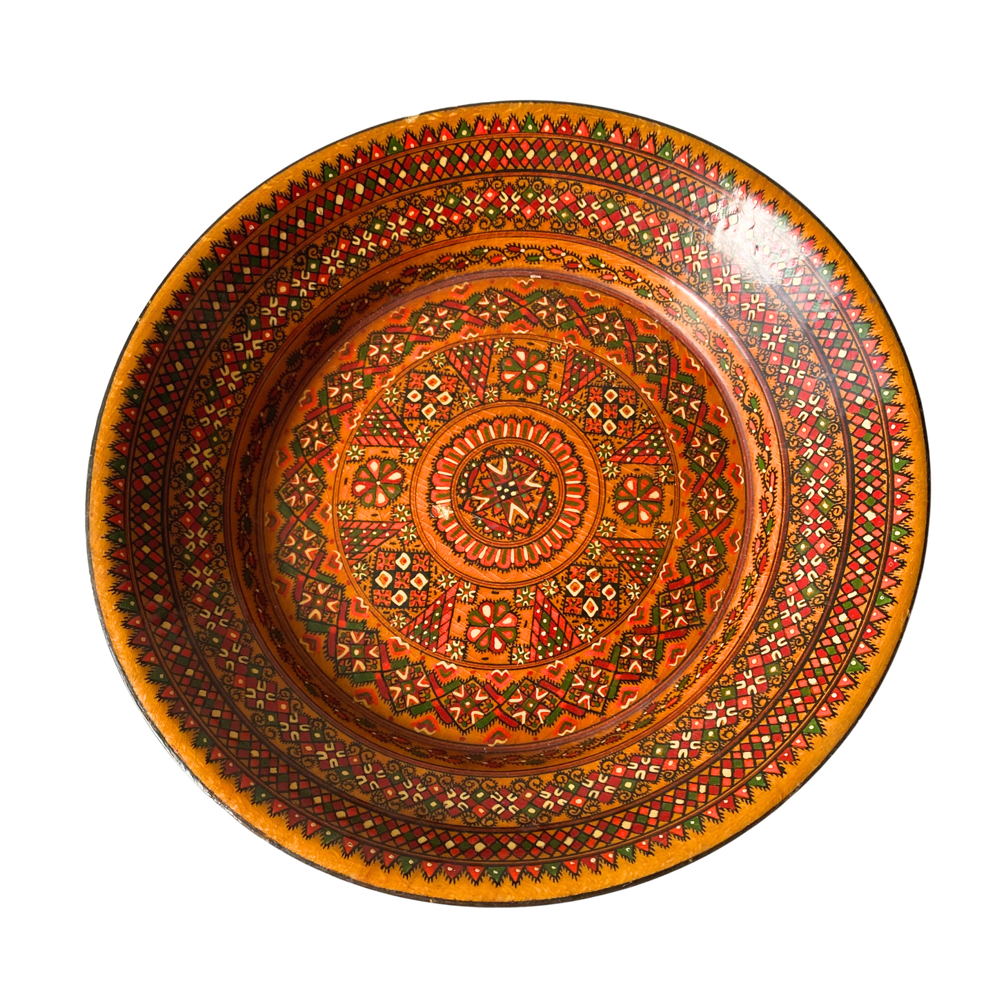 Vintage Wooden Bowl with Pedestal