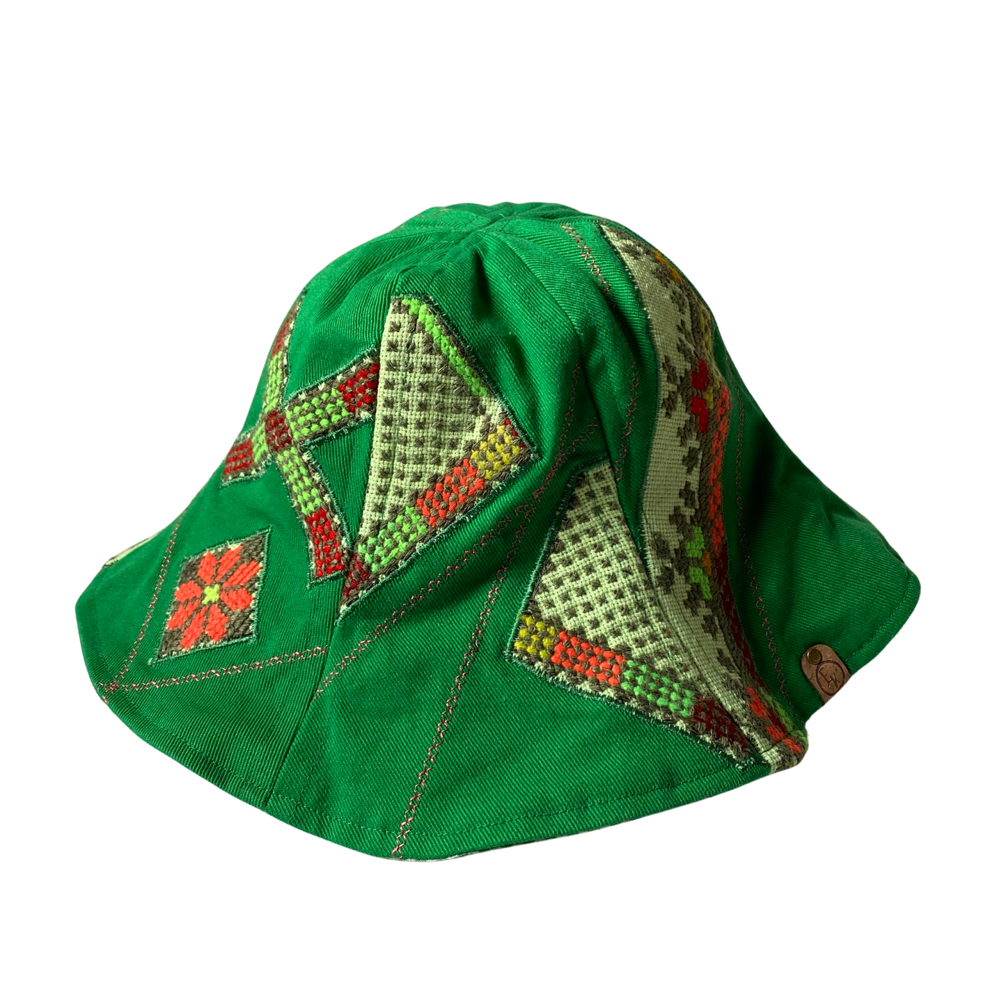 Patchwork Embroidery Tulip Hat