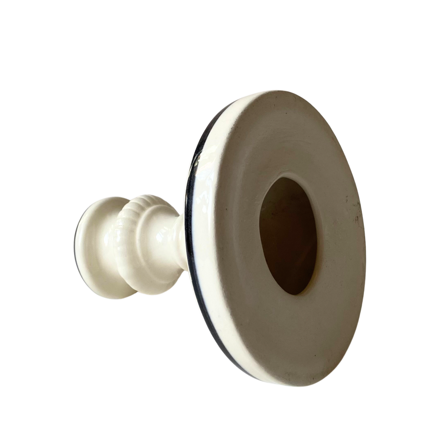 Vintage Ukrainian Motif Ceramic Candle Holder