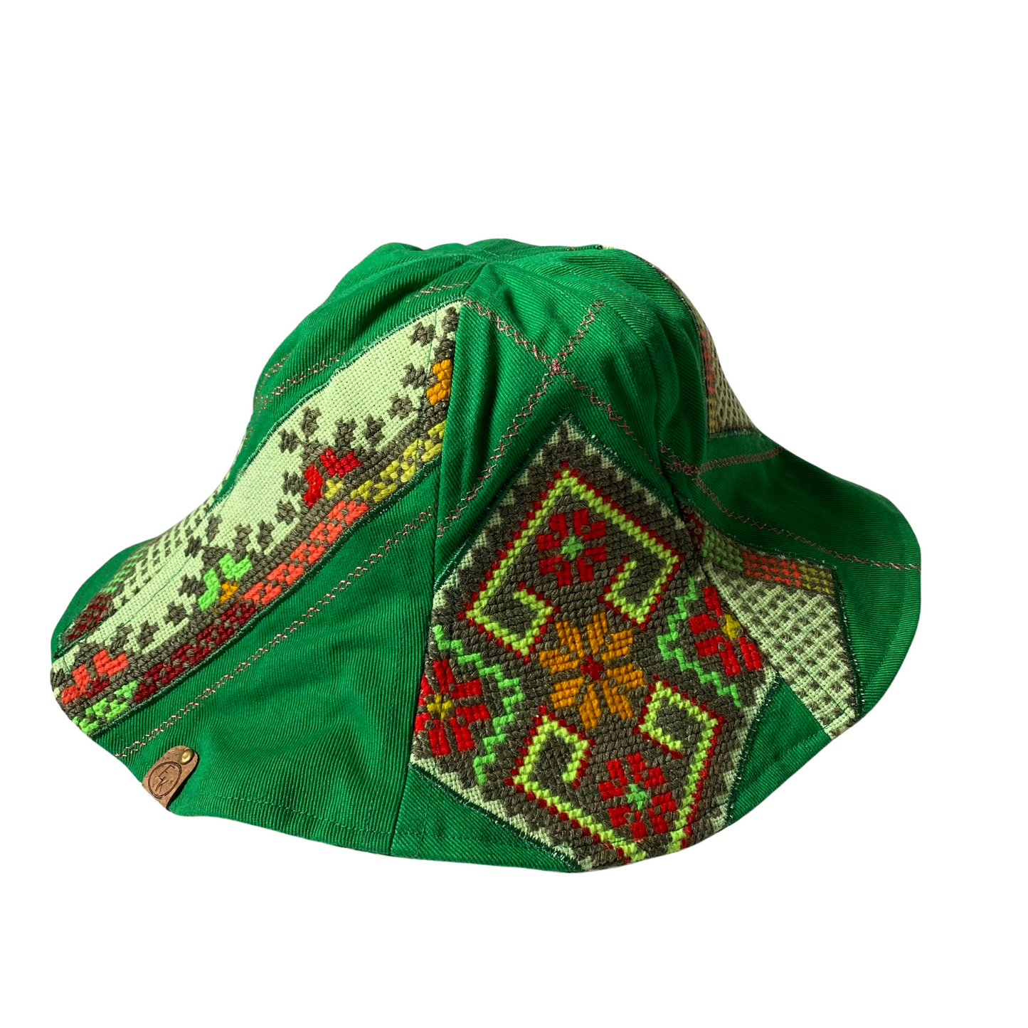 Patchwork Embroidery Tulip Hat