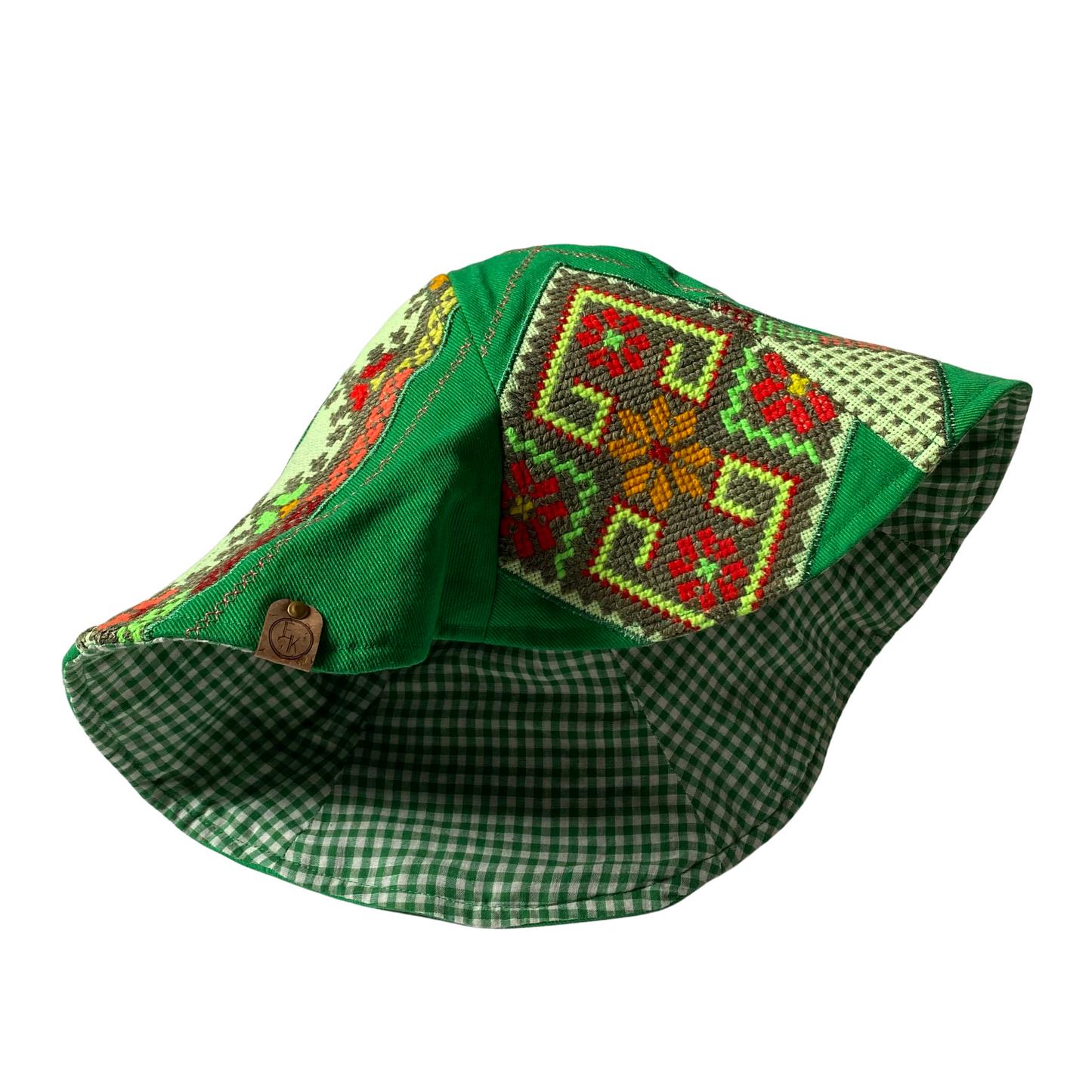 Patchwork Embroidery Tulip Hat