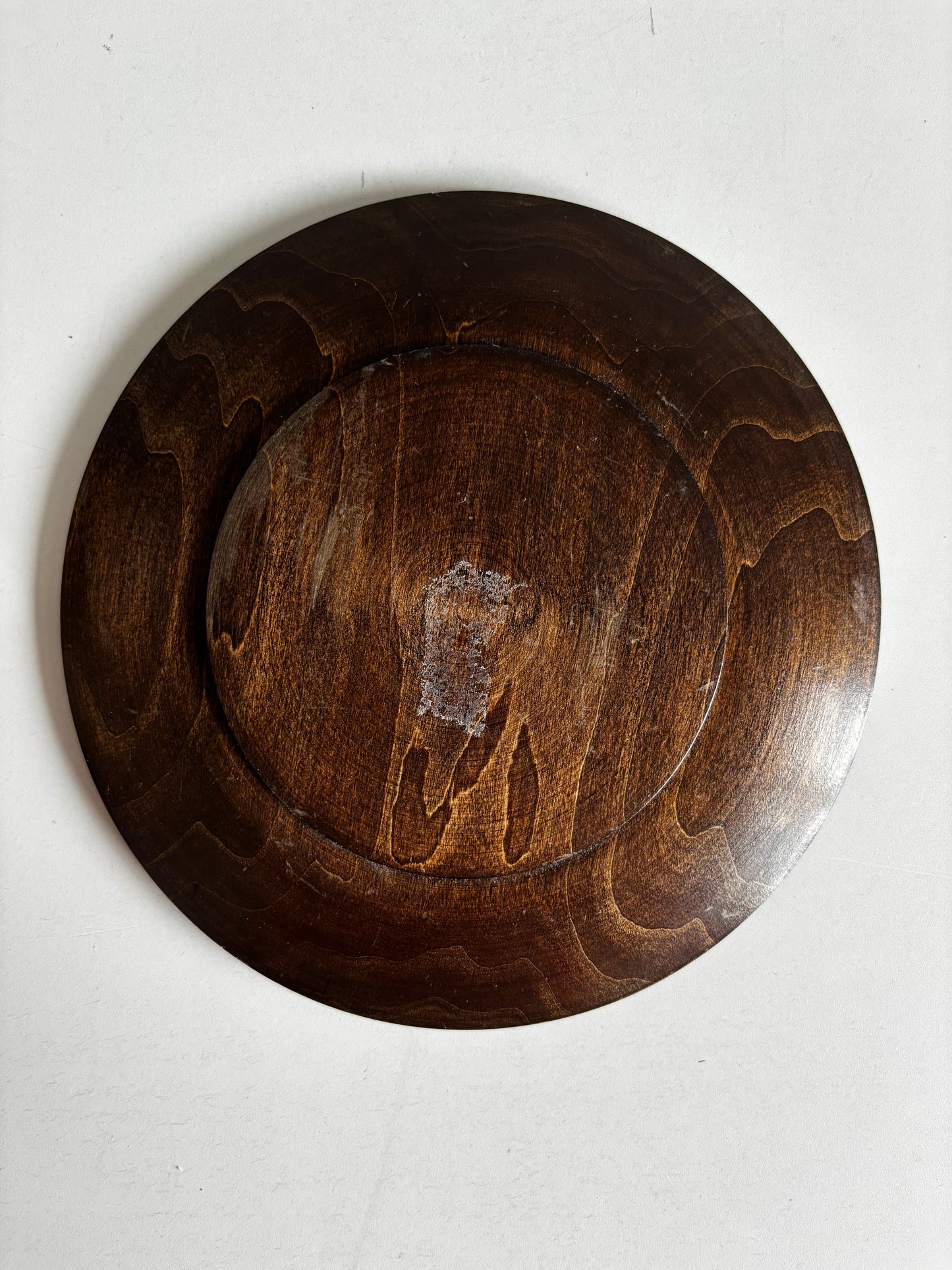 Vintage Wooden Carved Plate (19.5 cm)