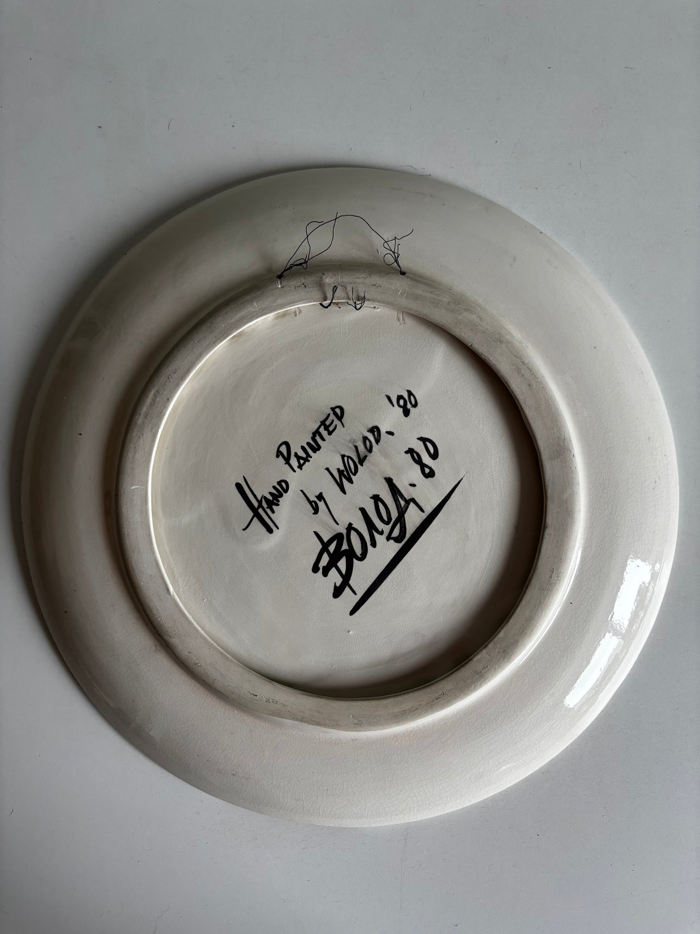 Vintage Ceramic Plate by Wolod (37 cm)