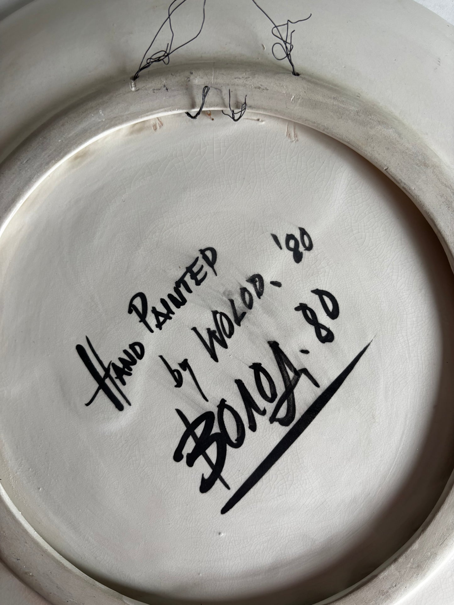 Vintage Ceramic Plate by Wolod (37 cm)