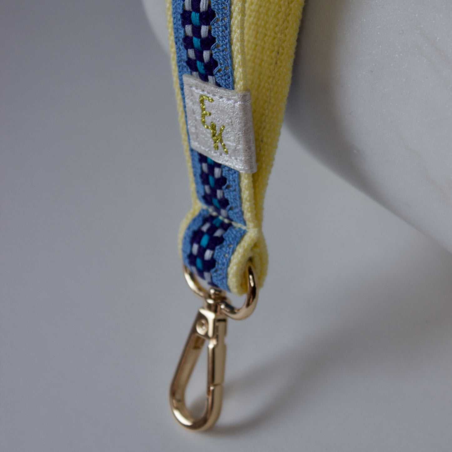 Blue & Yellow Keychain Wristlet