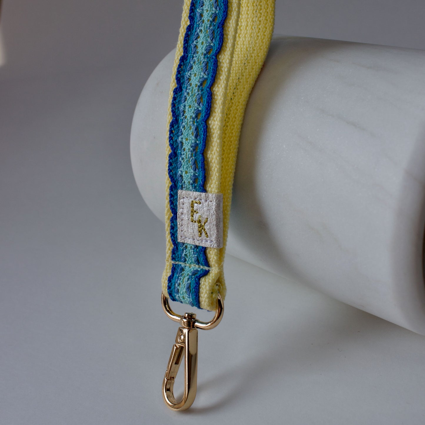 Blue & Yellow Keychain Wristlet