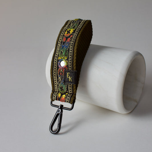 Glitzy Green Keychain Wristlet