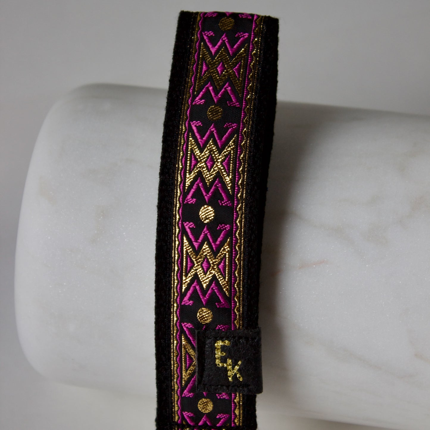 Purple Brocade Keychain Wristlet