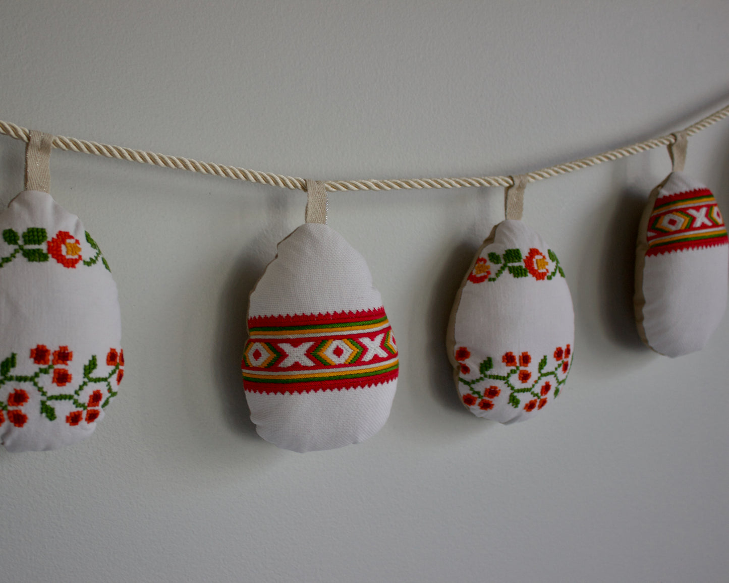 No. 25: Upcycled Pysanky Easter Egg Banner