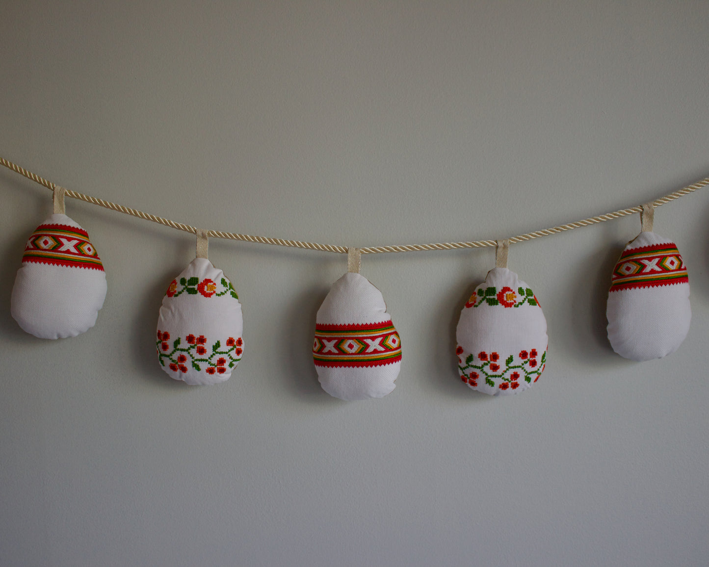 No. 25: Upcycled Pysanky Easter Egg Banner