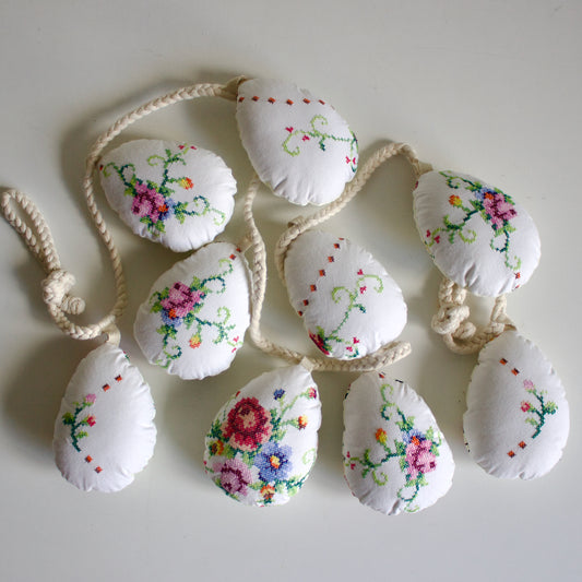 No. 35: Upcycled Pysanky Easter Egg Banner