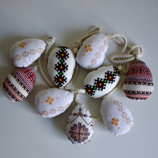 No. 30: Upcycled Pysanky Easter Egg Banner