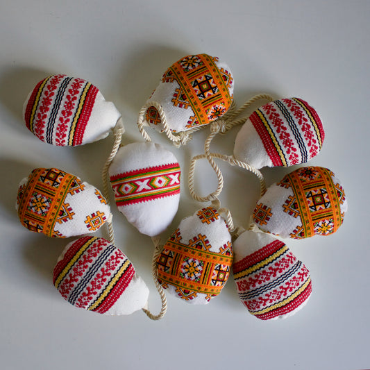 No. 21: Upcycled Pysanky Easter Egg Banner