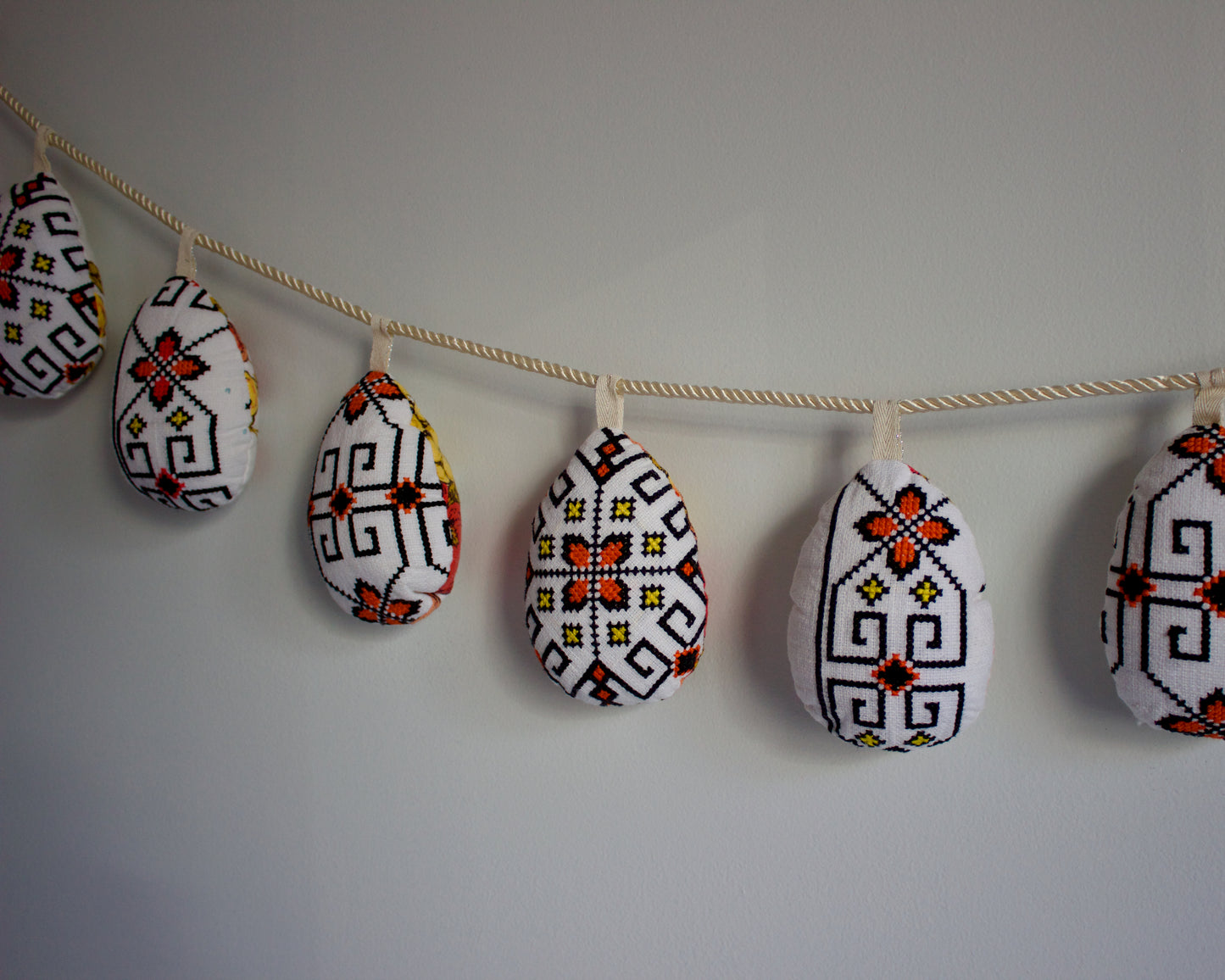 No. 37: Upcycled Pysanky Easter Egg Banner