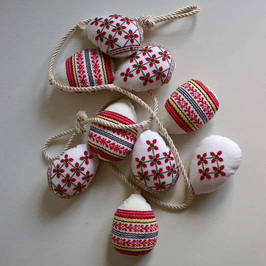 No. 33: Upcycled Pysanky Easter Egg Banner