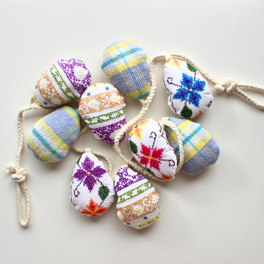 No. 1: Upcycled Pysanky Easter Egg Banner