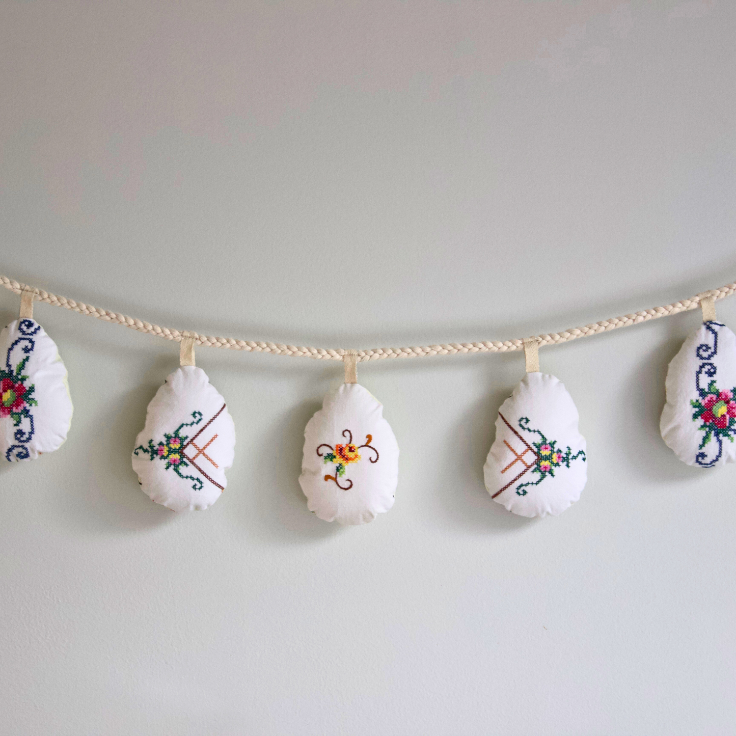 No. 12: Upcycled Pysanka Easter Egg Banner