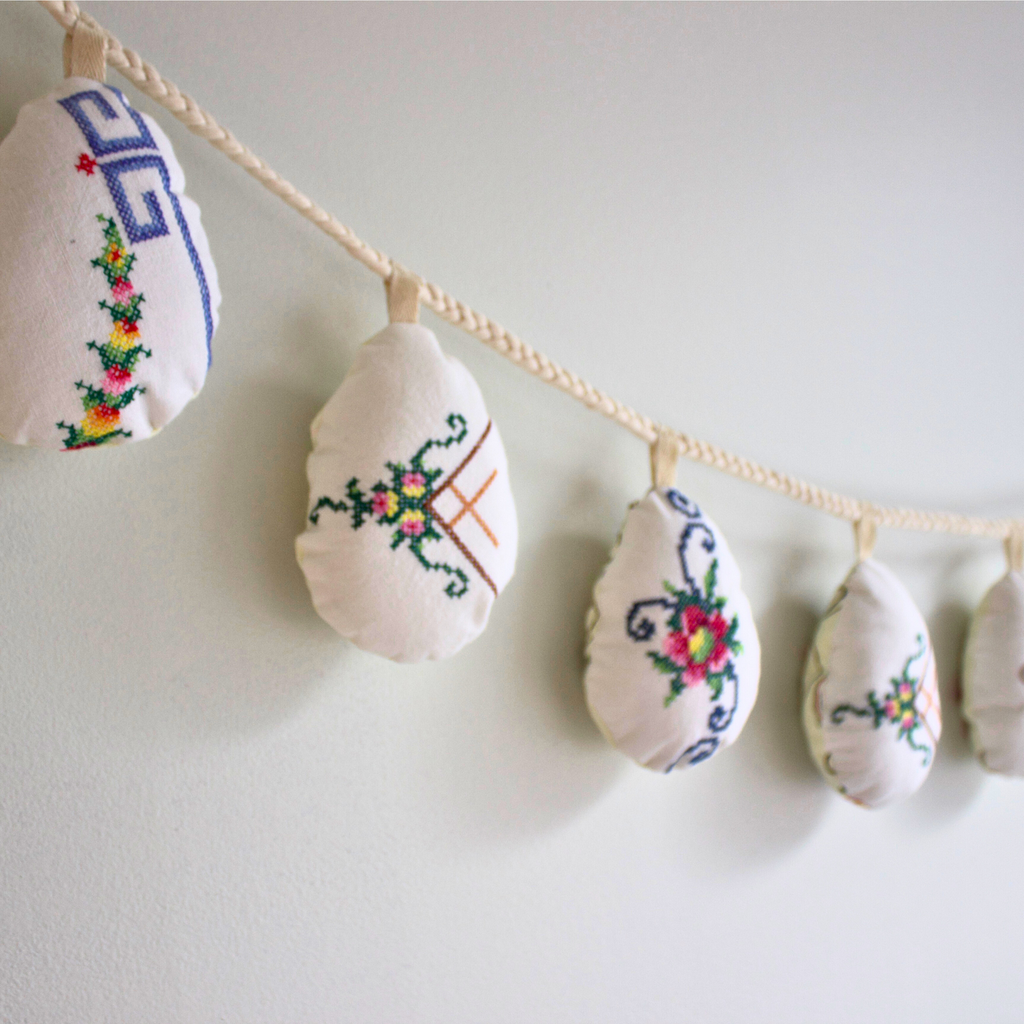 No. 12: Upcycled Pysanka Easter Egg Banner