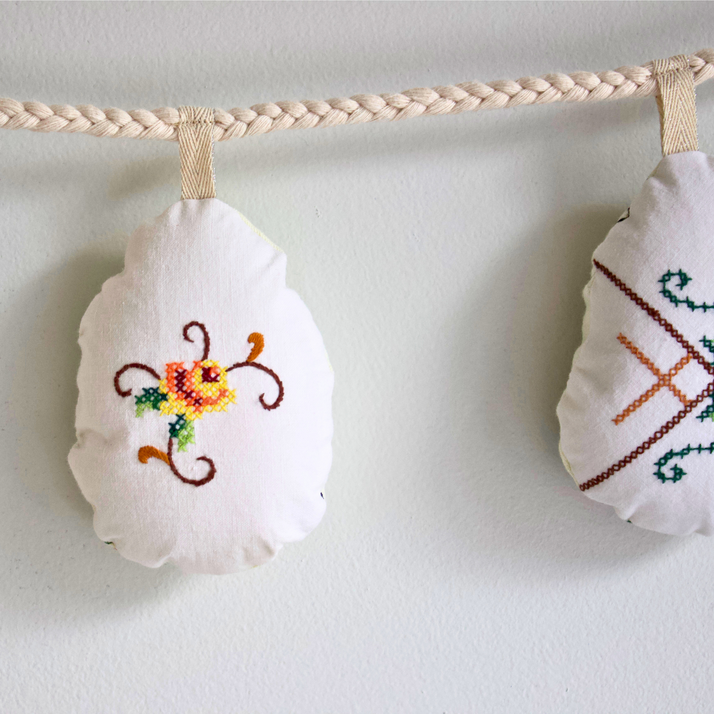 No. 12: Upcycled Pysanka Easter Egg Banner