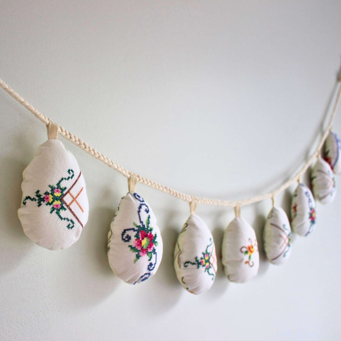 No. 12: Upcycled Pysanka Easter Egg Banner